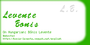 levente bonis business card
